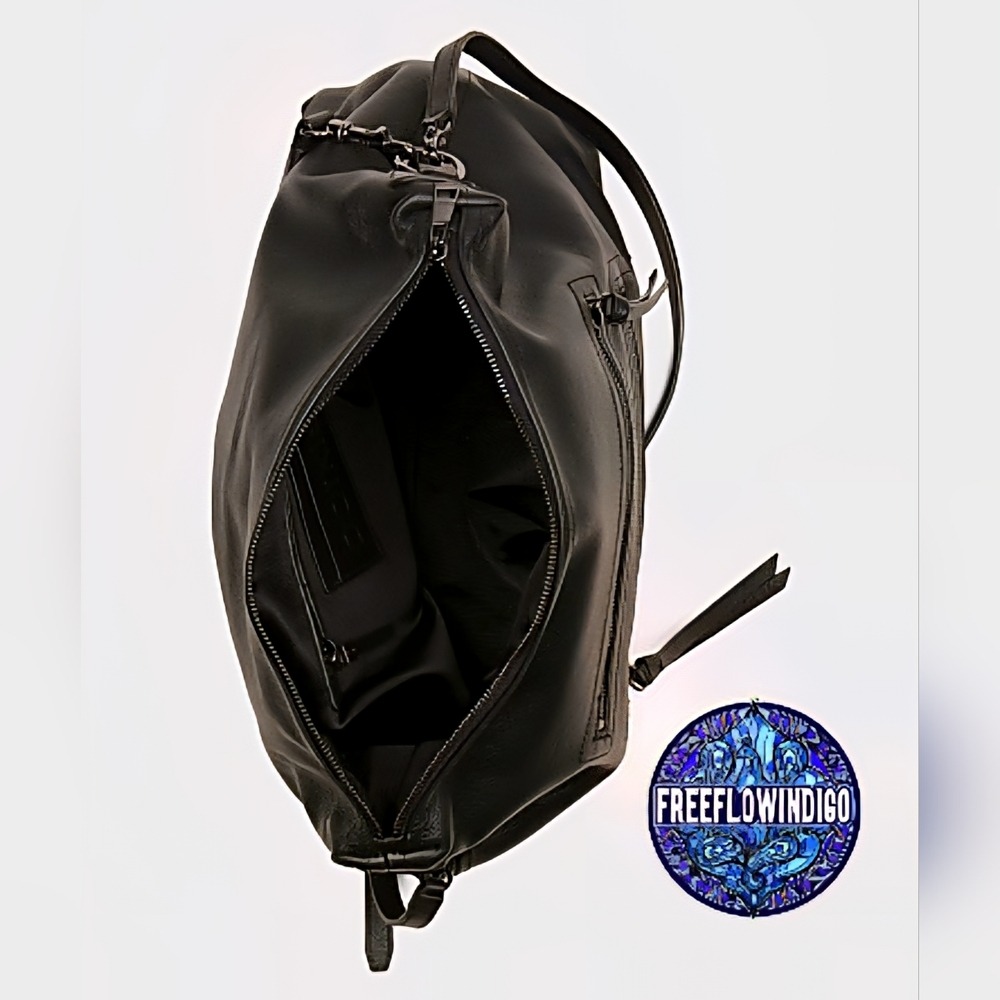 NWT | BOTKIER | Chelsea Black Leather | Large Bucket Crossbody Bag - Picture 4 of 8